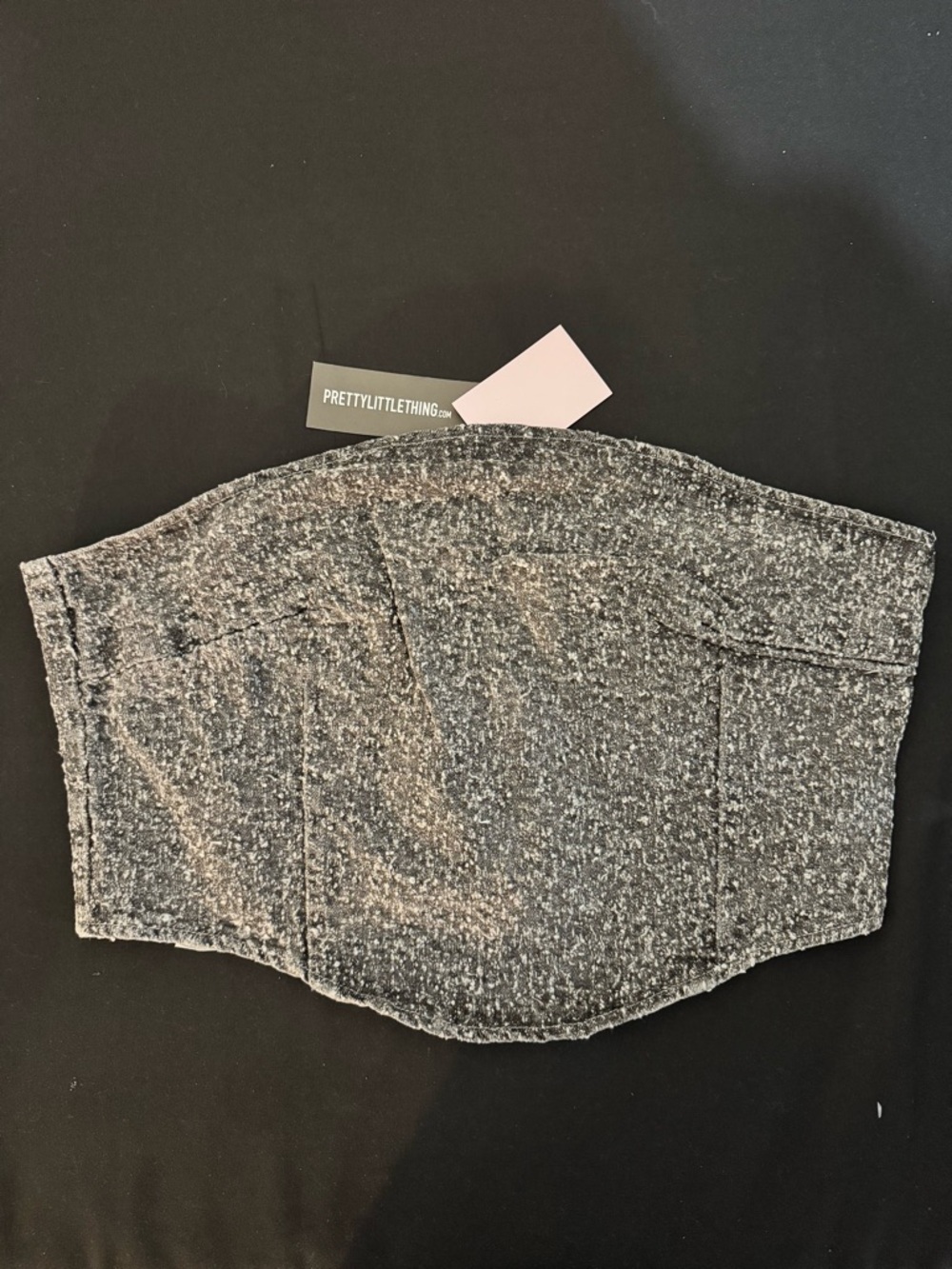 🔥PrettyLittleThing Grey Textured Crop Top size small 6